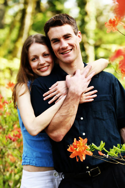 istock Cute Autumn Outdoors Nature Couple Embracing Hugging 171382026