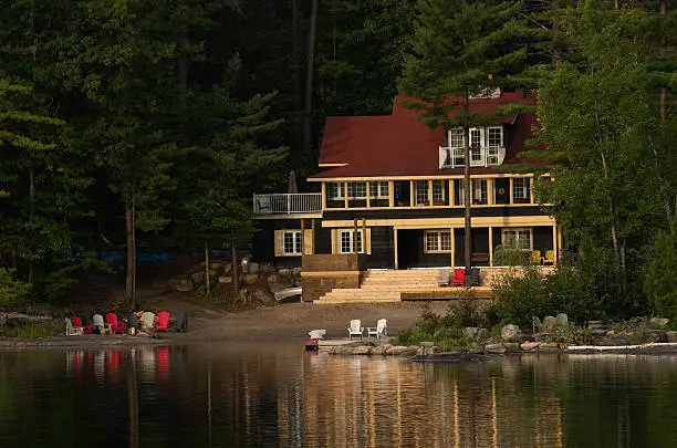An elegant Muskoka cottage from the waterfront