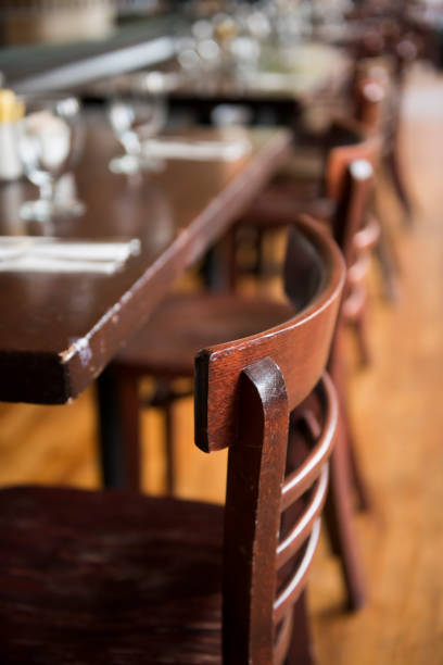 istock Wooden Chairs in Empty Restaurant 171382618