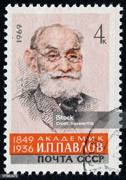 Ivan Petrovich Pavlov Stamp Stock Photo - Download Image Now - Dog, Physiologist, Adult