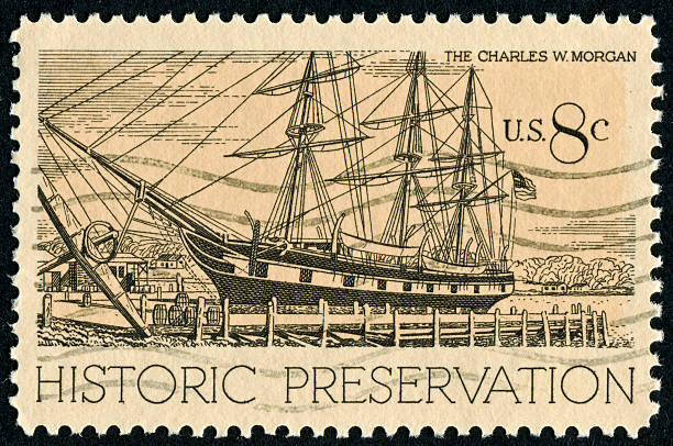 istock Charles W. Morgan Ship Stamp 171382787