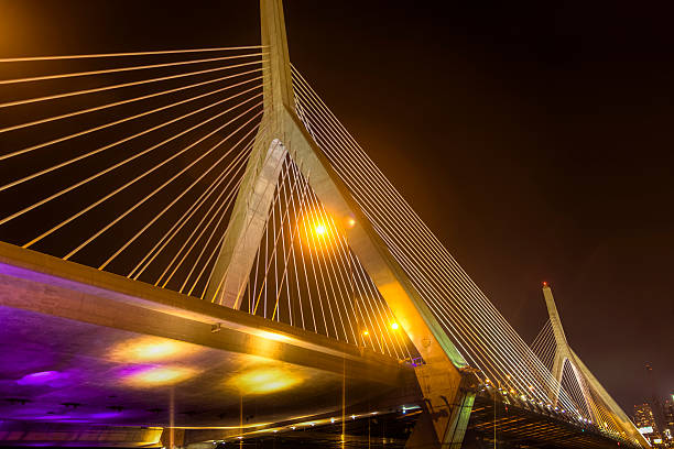 istock Boston's Zakim Bunker Hill Bridge at Night 171383011