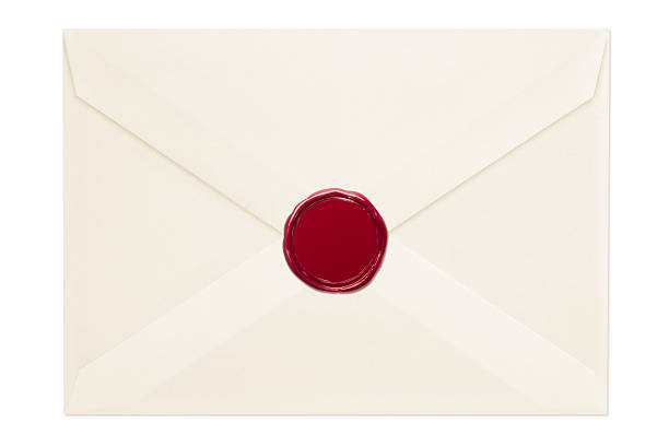 envelope com selo de cera - nobility seal stamper wax confidential imagens e fotografias de stock