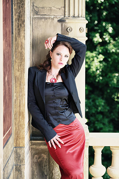 istock Brunette Woman Evening Outfit Pose 171383679