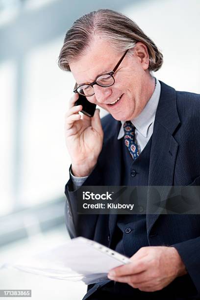 Businessman Talking On The Phone Stock Photo - Download Image Now - 50-59 Years, 55-59 Years, Active Seniors