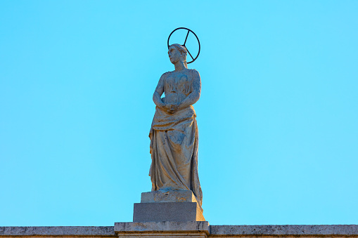 Statue of Virgin Mary on the top of the Church