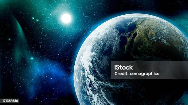Erde Und Stars Im Raum Stockfoto und mehr Bilder von Planet Erde - Planet Erde, Schwarzes Loch, Weltall