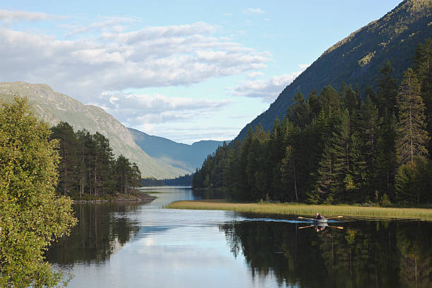 istock Boat on the fjord. 171385123