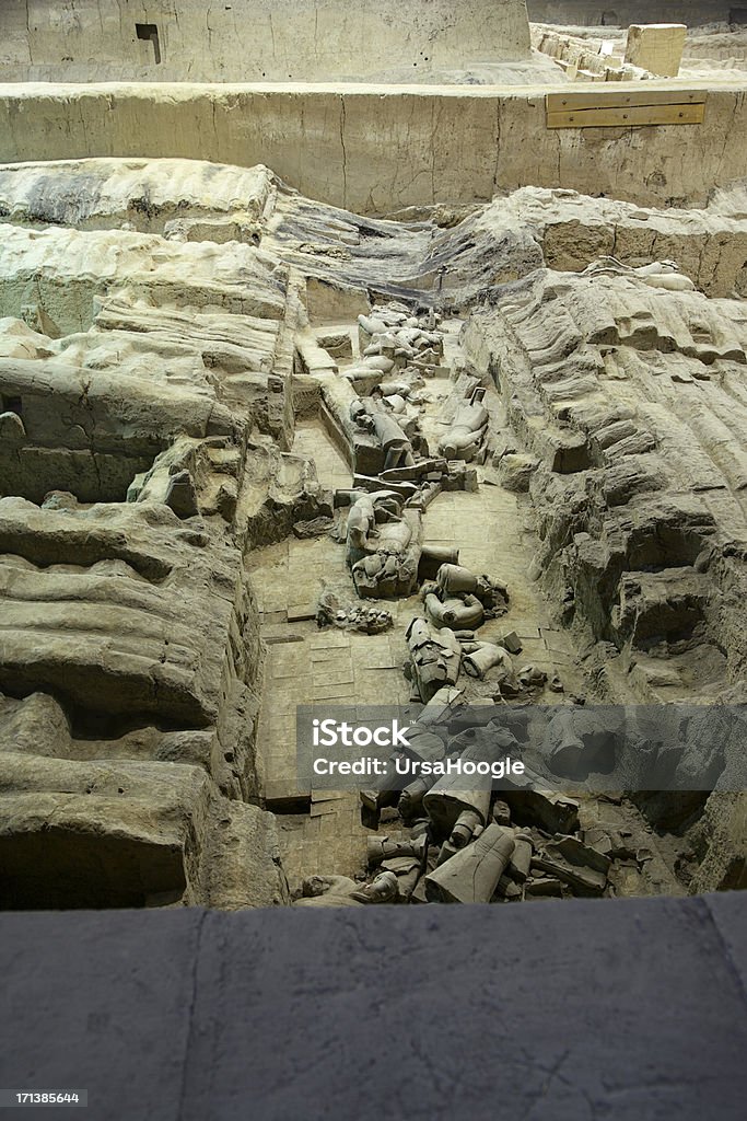 Guerreiros de Terracota em rumo totalmente errado - Foto de stock de Arcaico royalty-free