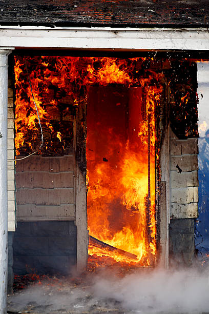 istock Fire fills the doorway. 171385937