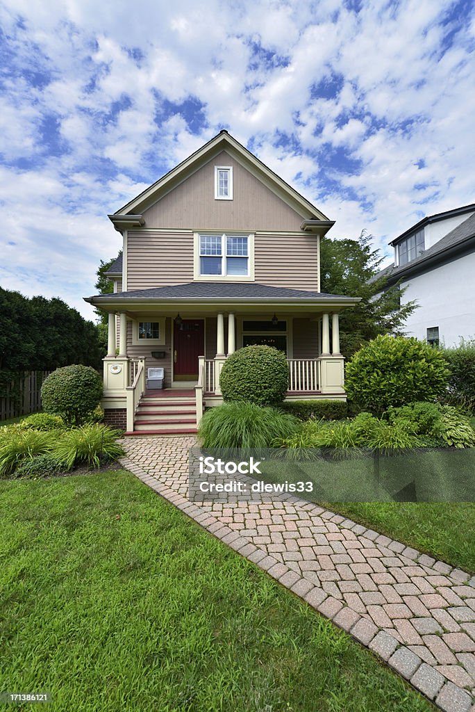 Upscale House "Single-family home in an upper-class suburb near Chicago, Illinois." House Stock Photo