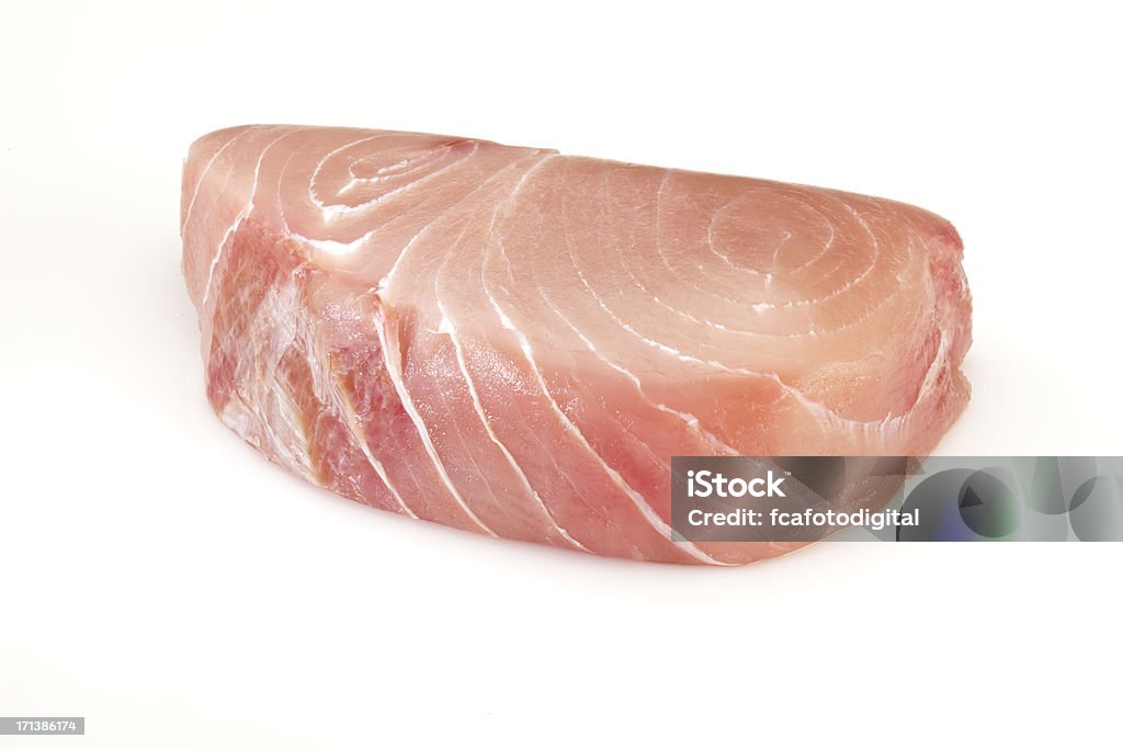 Raw Tuna Steak Raw Tuna Steak Isolated on White Background Raw Food Stock Photo