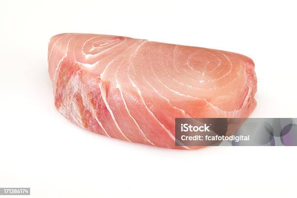 Raw Tuna Steak Stock Photo - Download Image Now - Raw Food, Tuna Steak, White Background