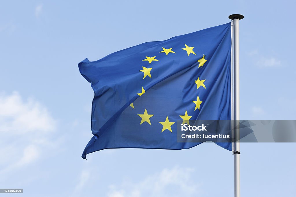 Drapeau de l'Union européenne - Photo de Bleu libre de droits