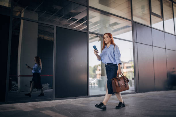 istock Modern woman on the street 1713864778