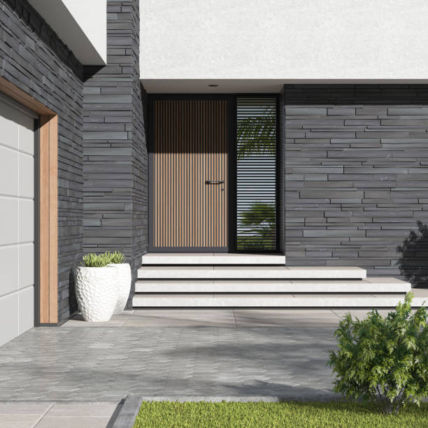 istock Modern Luxurious Villa with garden. 1713914884
