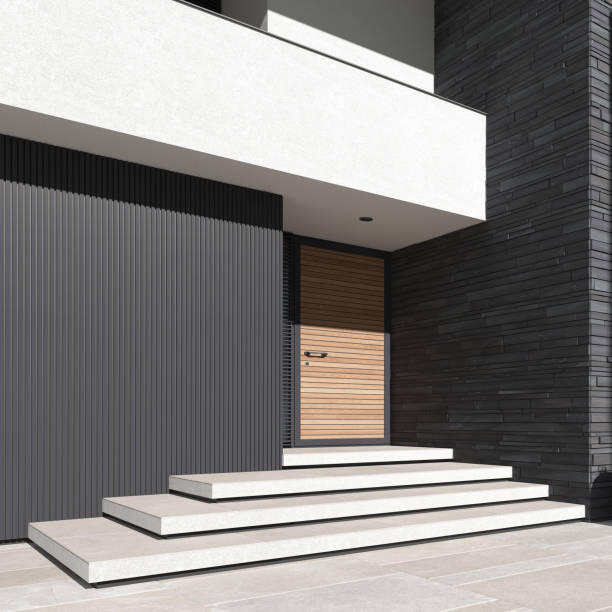 istock Modern Luxurious Villa with garden. 1713915400