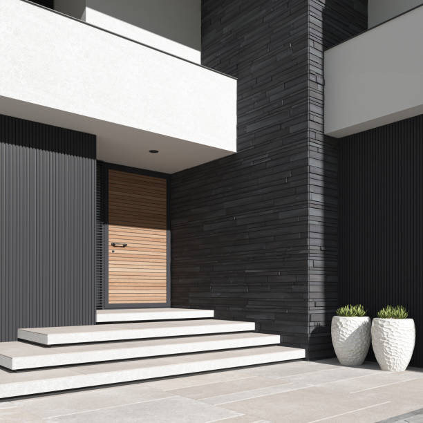 istock Modern Luxurious Villa with garden. 1713915407