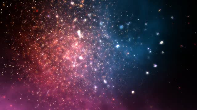 Abstract Glitter Galaxy Particles Animation