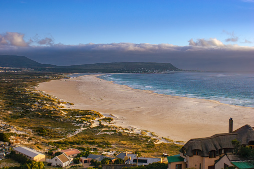 Aerial view of Clifton beach in Cape Town, Western Cape, South Africa, Africa