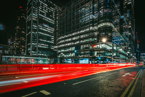 istock Canary Wharf financial district at night 1713999434