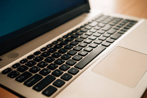istock Laptop keyboard with Russian-English layout 1714100319