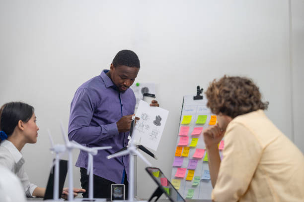 istock Startup team creates portable wind turbine prototype, matching user demand aim for investor funding 1714118568