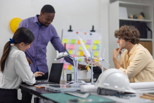 istock Startup team creates portable wind turbine prototype, matching user demand aim for investor funding 1714128628