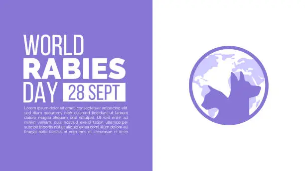 Vector illustration of World Rabies Day.