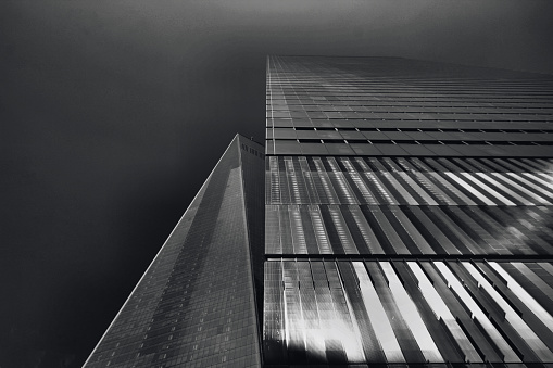 Modern Sky Scraper building  in New York City., made from Steele and Glass