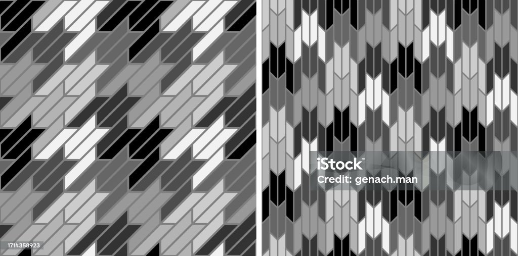Notched Pattern Black White Seamless A Large Checked Pattern With Notched Corners ...