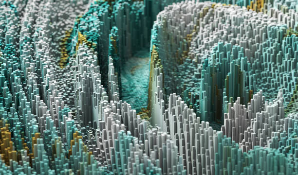 istock 3d render topography with cubes, weather forecast 1714394391