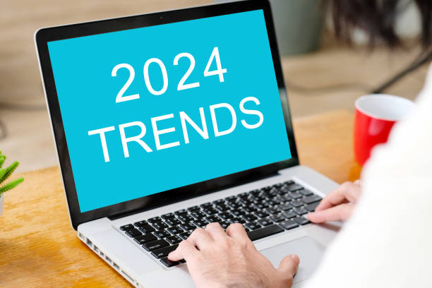 istock 2024 trends on laptop computer screen background, business plan and technology concept 1714400592