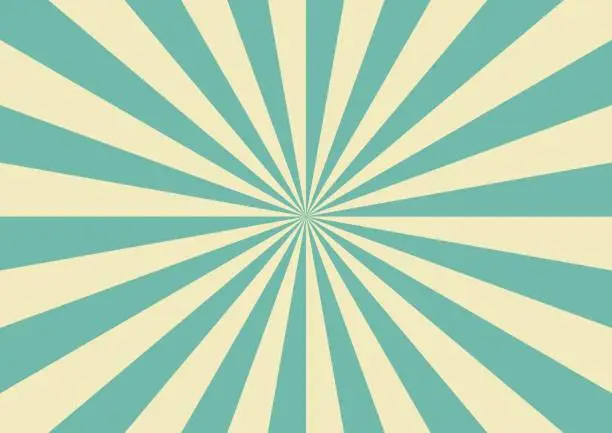 Vector illustration of Circus background, retro sunlight rays layout