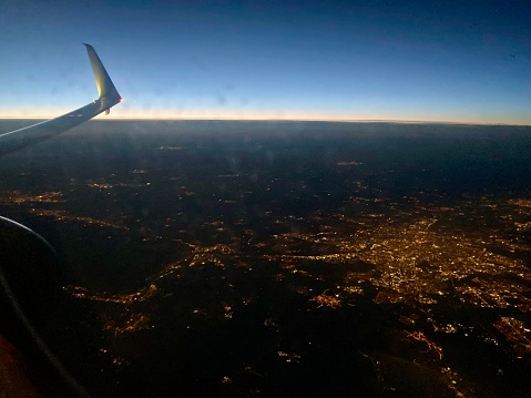 City at night / view from plane
