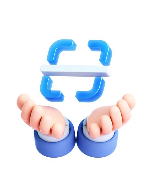 istock 3D rendering of cartoon hands with icons 1714439812