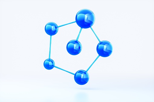 3D rendering blue transparent icon