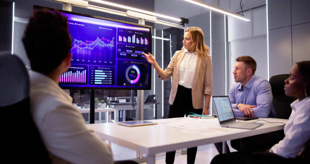 istock Financial Financial KPI Dashboard Meeting 1714488059