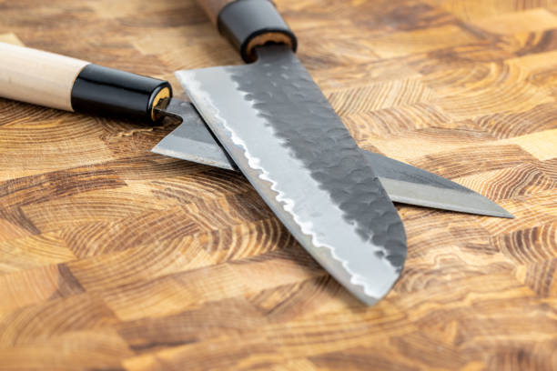 istock Japanese premium knives released.Damascus steel pattern.Background with a pattern of Damascus steel. 1714501210