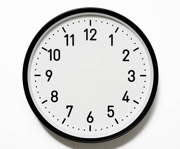 imagen de blanco aislado sobre fondo blanco esfera de reloj - clock clock face blank isolated fotografías e imágenes de stock