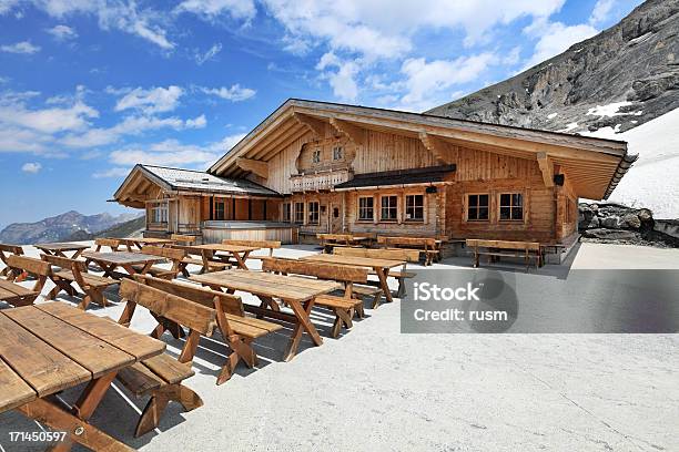 Mountain Restaurant Swiss Alps Stock Photo - Download Image Now - Restaurant, Ski, Mountain