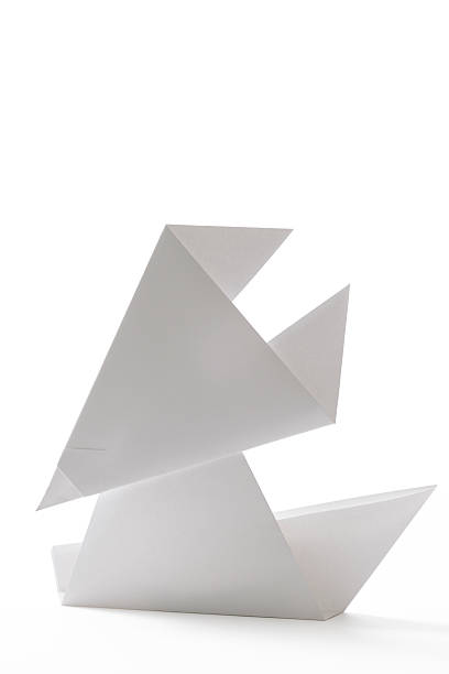 istock Isolated shot of blank origami fox on white background 171450762