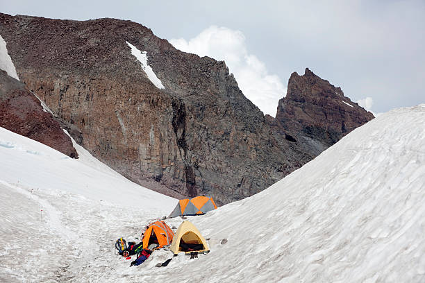 istock Base camp tents on Mount Rainier Washington 171450807