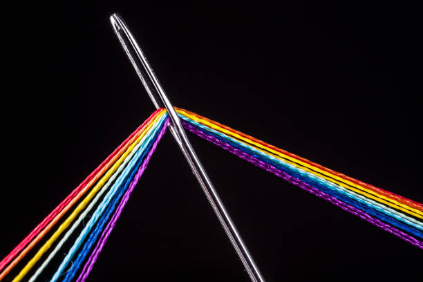 istock Close-up On  Sewing Needle with Colorful Threads 171450950