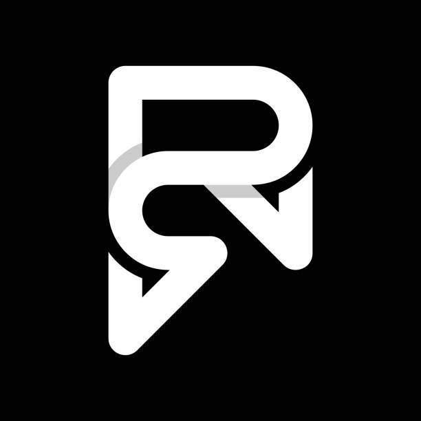 буква rr начальный шаблон дизайна логотипа векторная иллюстрация - letter r alphabet alphabetical order backgrounds stock illustrations
