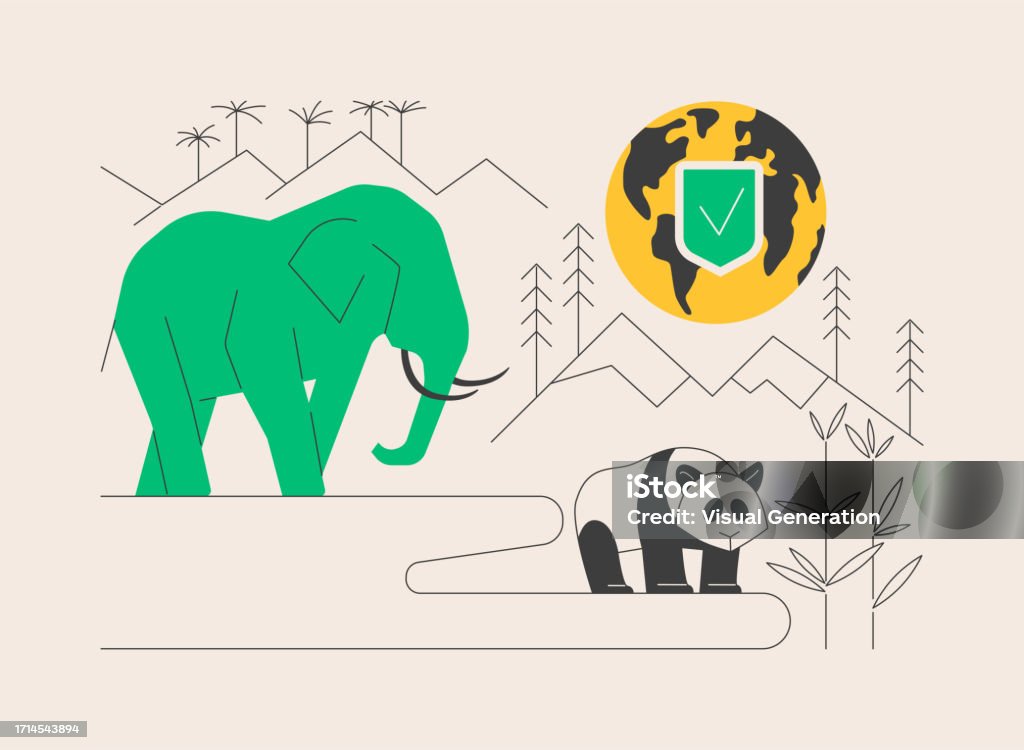 Animal Protection Methods Wild Animals Protection Abstract Concept Vector Illustration Stock ...