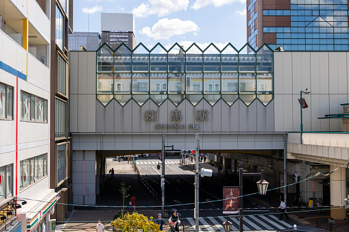 Tokyo, Japan - September 19, 2023 : General view of the Nerima Station in Tokyo, Japan. It operated by the Seibu Railway.