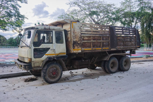 istock old truck in construction site 1714570402