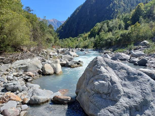 istock Scenic view of rocks in a river in mountains 1714595292