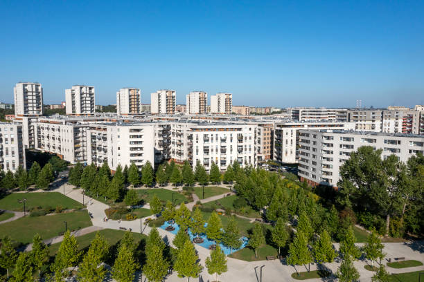 istock Residential District, Aerial View 1714608664